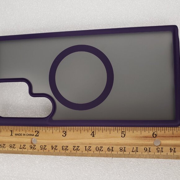 Torras Magnetic Samsung Galaxy S24 Ultra Case, MagSafe, Shockproof Purple Matte - Picture 4 of 12